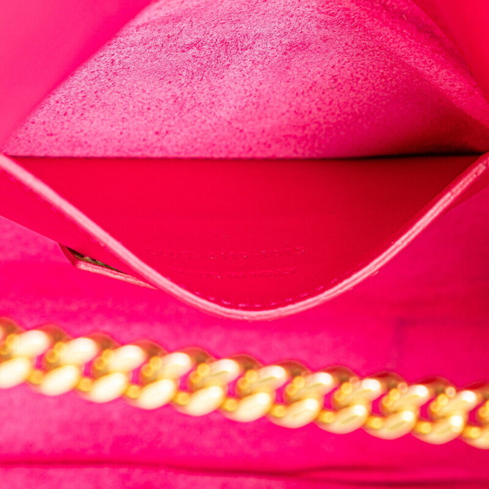 Saint Laurent logo tassel chain shoulder bag pink leather - Picture 9 of 9